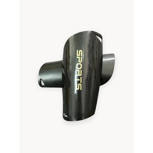 Щитки SPORTFAN, для футбола, черные, размер М, с держателями