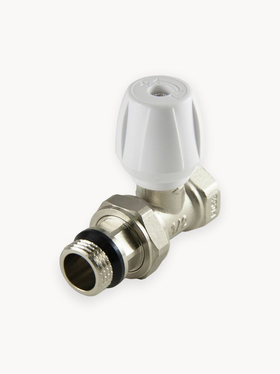 Регулирующий клапан для радиатора 1/2" прямой CTM термо с уплотнительным кольцом, американка