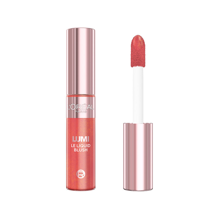 Румяна для лица `LOREAL` LUMI LE LIQUID BLUSH жидкие сияющие, тон 625 Glowy gold pink
