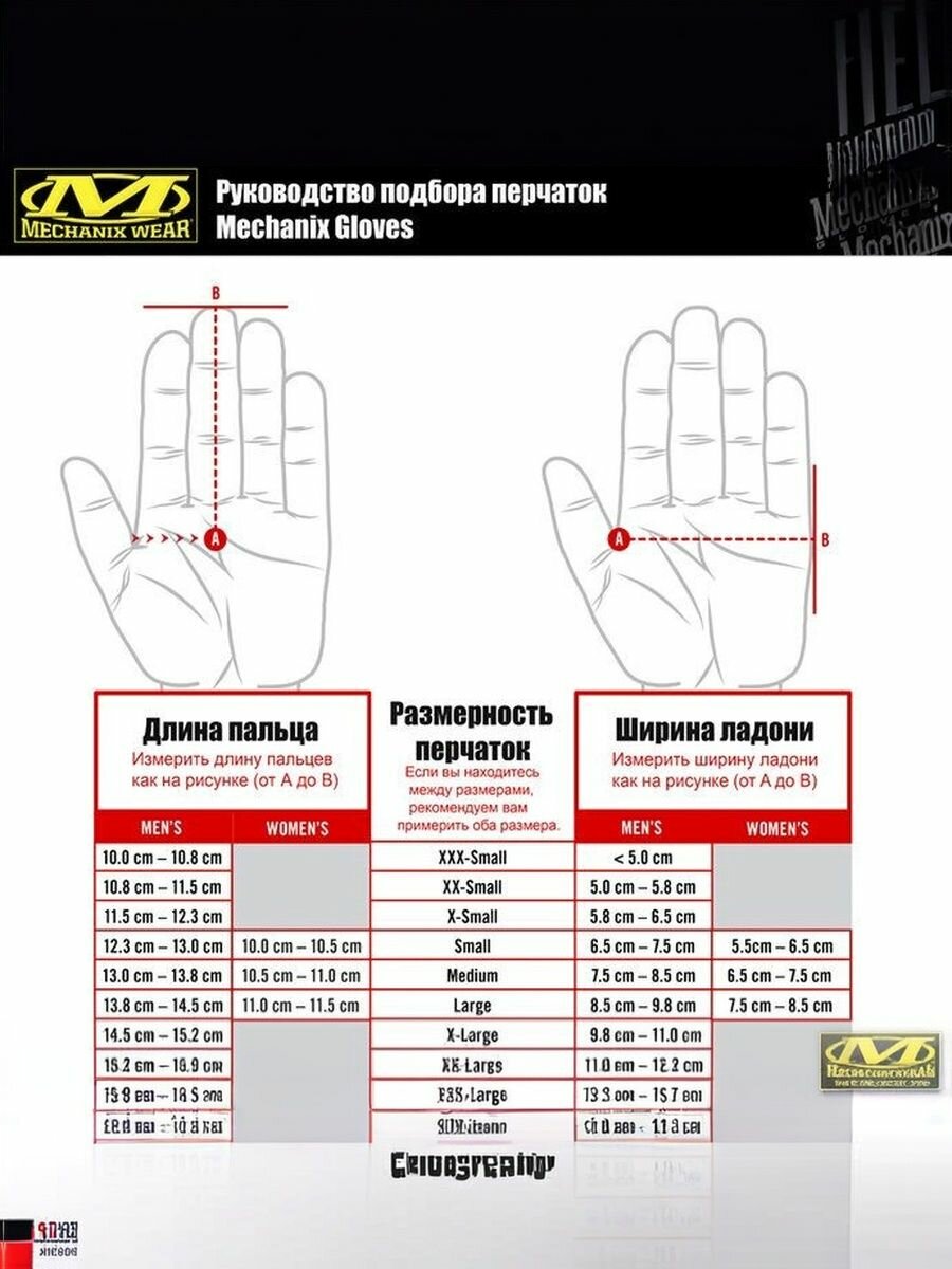 Перчатки Mechanix для мужчин, размер M, черный — фото 1