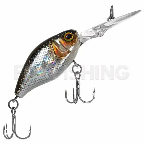 Воблер Jackall Chubby 38мм. DD 4,7гр. до 2м. hl silver & black floating