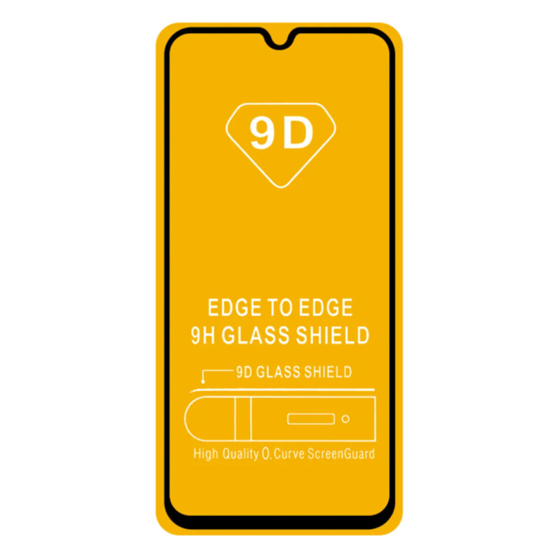 Защитное стекло на Samsung Galaxy A40 (2019), 9D, черный, X-CASE