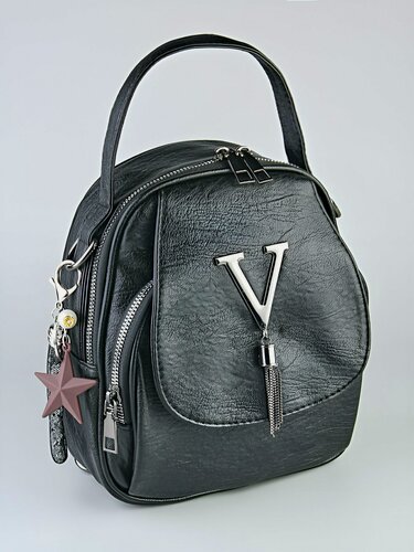 Изображение товара Рюкзак женский, повседневный на молнии, мини рюкзак, экокожа Skintera черный