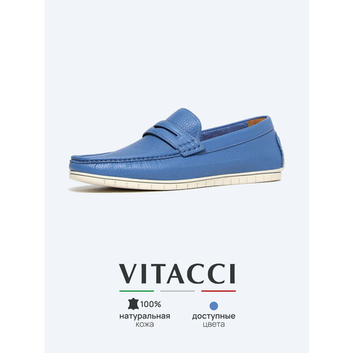 фото Мокасины vitacci, размер 42, синий