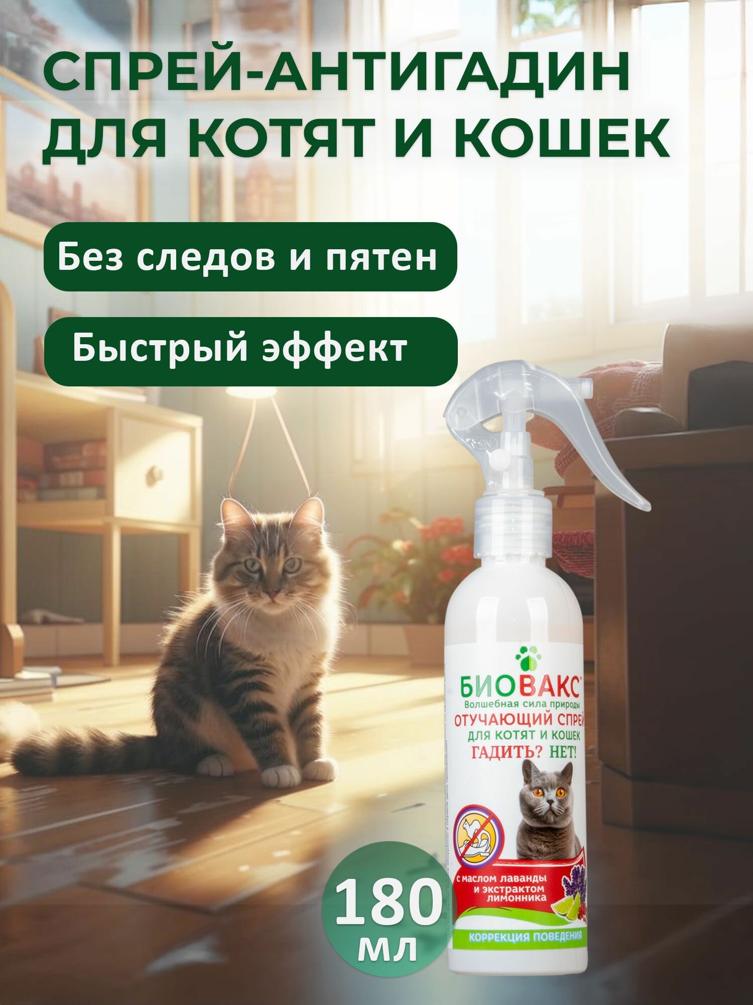 БиоВакс Спрей для котят и кошек отучающий 