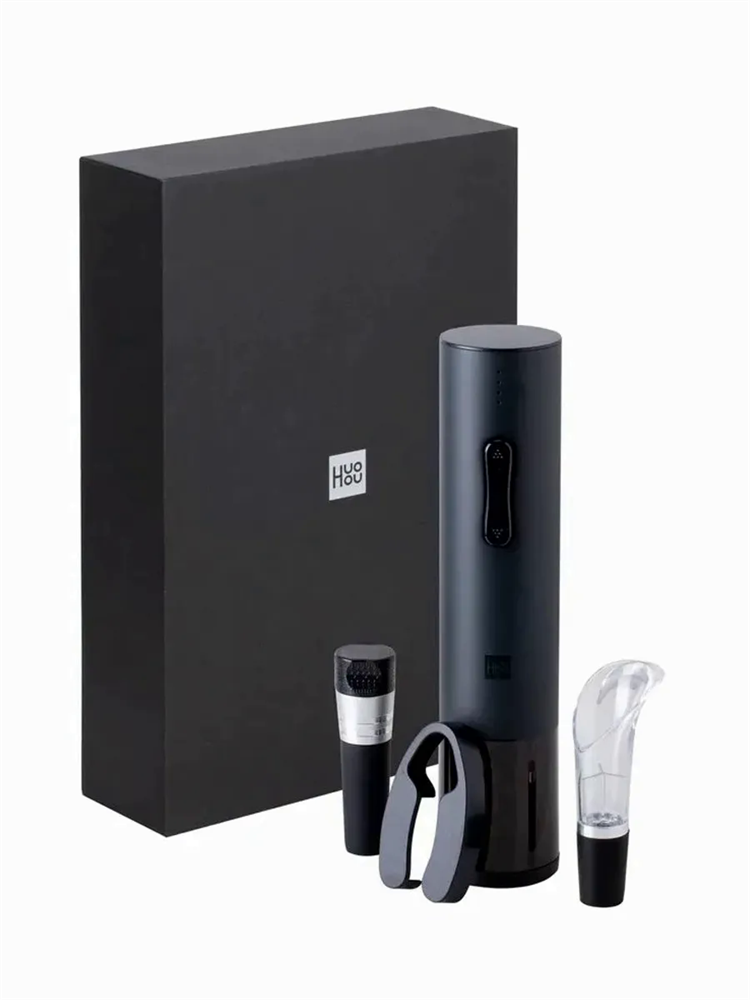 Huohou Штопор электрический HuoHou Electric Wine Bottle Opener Basic HU0047, 4 в 1, черный