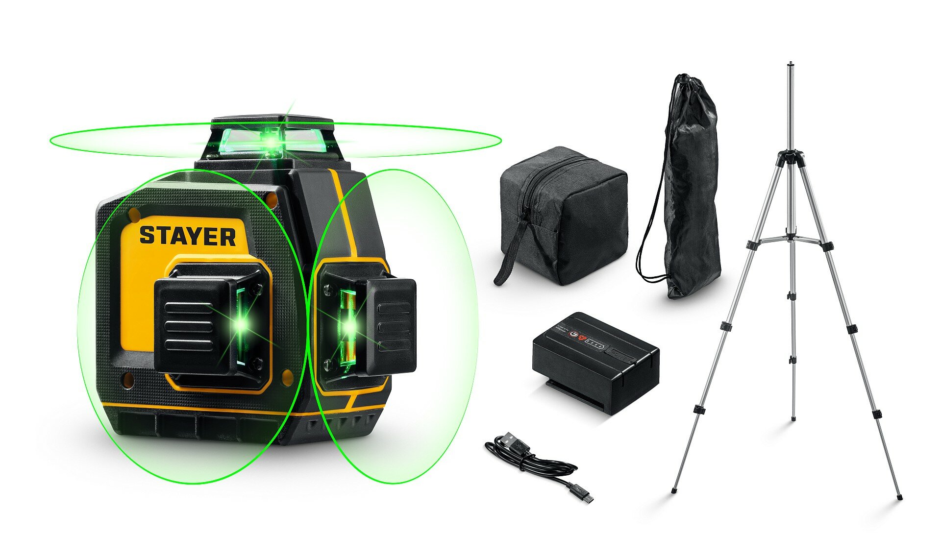 STAYER SL-3D  3  50м  точн    -0 5 мм м  зеленый лазерный нивелир  штатив  34963-3 