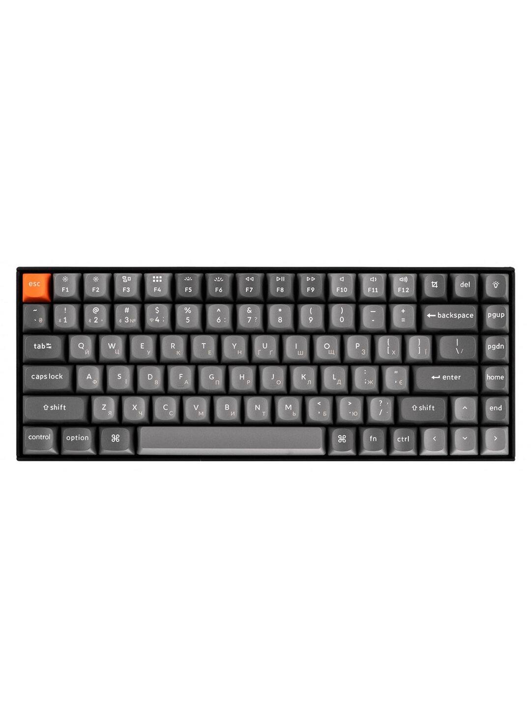 Игровая механическая клавиатура Keychron K2 MAX 84Key, K super Red, WL/BT/USB-A, EN/RU/UZ, White Led, Черный, K2M-A1-UZ — фото 1