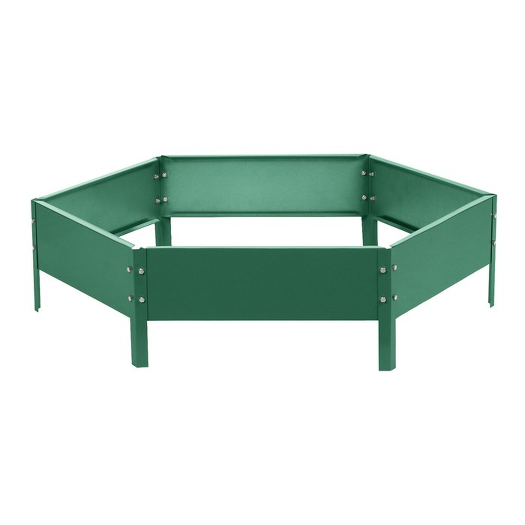 Клумба оцинкованная d=100 см высота бортика 15 см зелёная Greengo