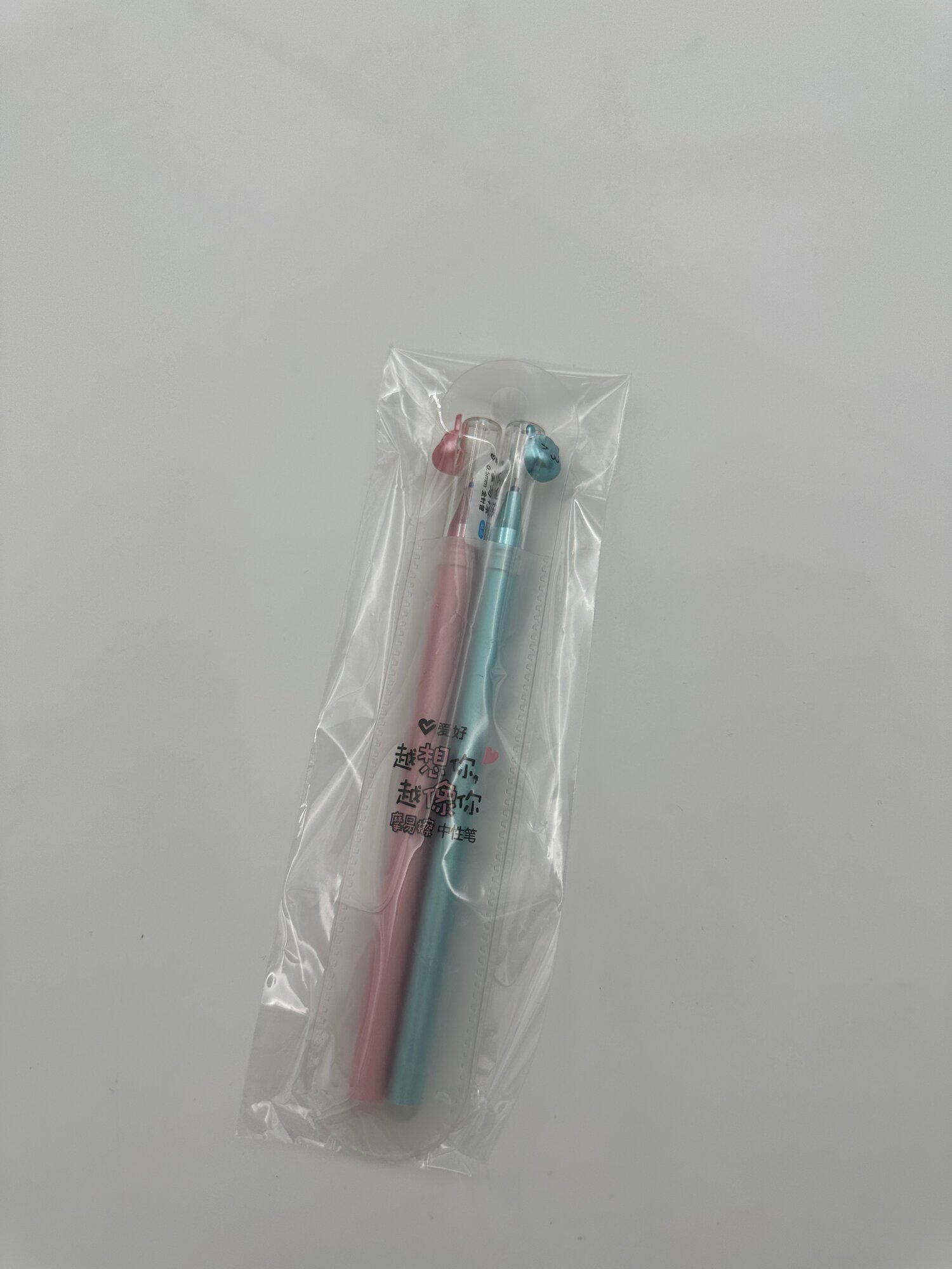 Набор из 2 ручек с забавными фигурками животных в стильном чехле — фото 1