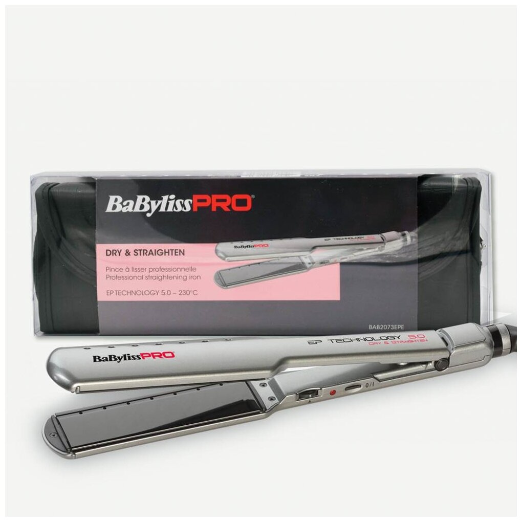Выпрямитель BaByliss PRO BAB2073EPE, серый металлик