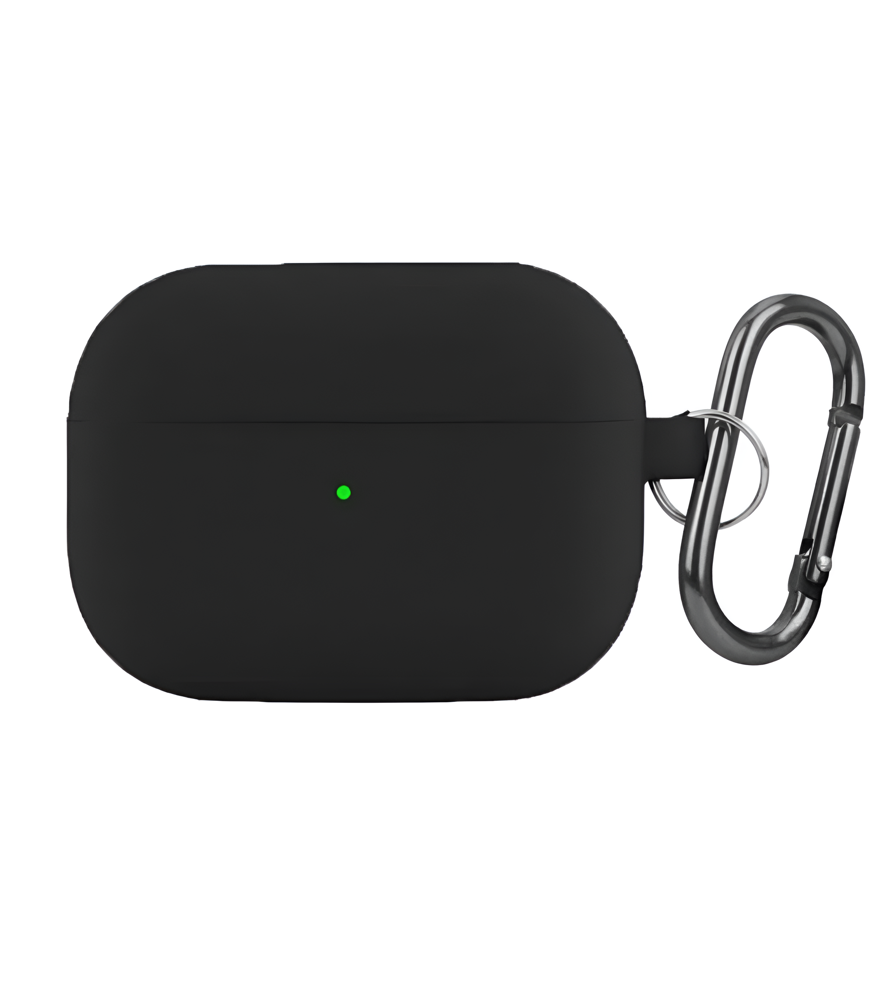 Силиконовый чехол с карабином держателем для AirPods 3 2021 черный / кейс футляр для Аирподс 3 2021