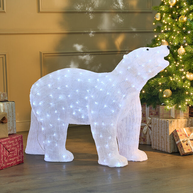 Светодиодная фигура Медведь - Abitante Artico 100 см 200 холодных белых LED ламп IP44