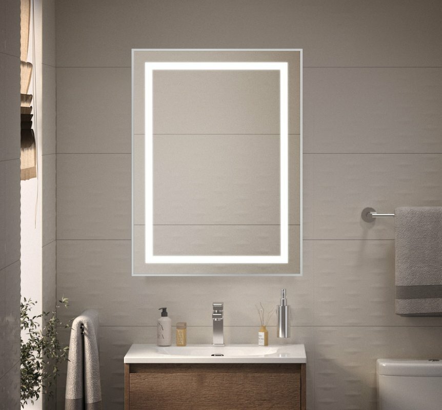 Зеркало BelBagno Kraft 60x80 с подсветкой сатин