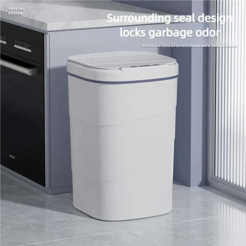 Изображение Мусорный бак Xiami Youpin, Mijia, автоматический, бесконтактный, 14 литров, с крышкой