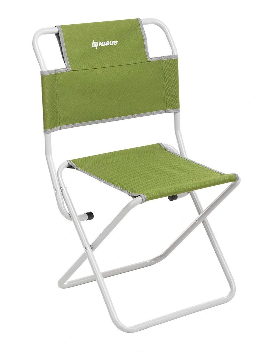 Стул туристический со спинкой Nisus СР-400.19с (ст. труба д19) Green (T-N-TC-400.19s-G)