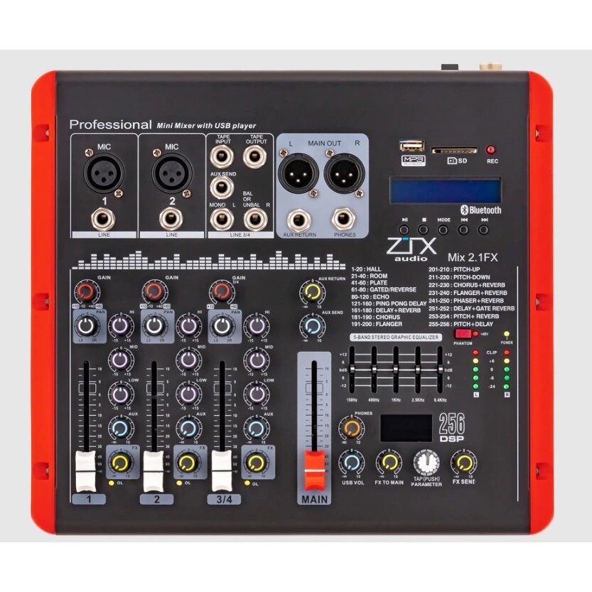 Аналоговый микшер ZTX audio Mix 2.1. Fx