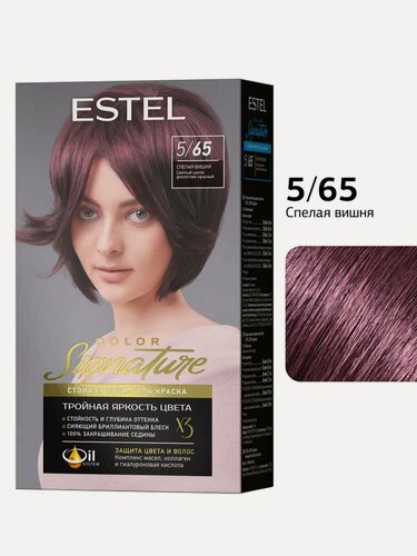 Изображение товара ESTEL Крем-гель краска COLOR SIGNATURE для волос, 5/65 Спелая вишня, 120 мл