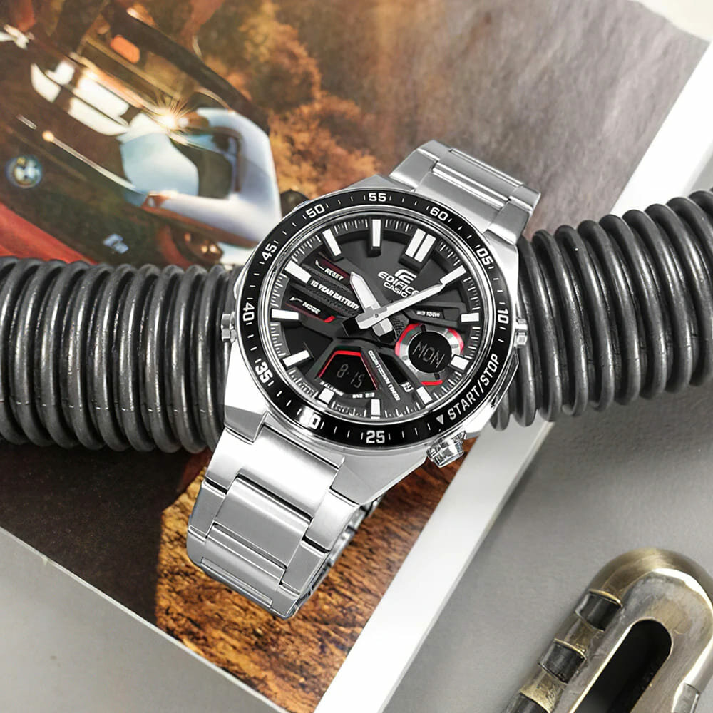 Наручные часы CASIO, серебристый/черный — фото 1