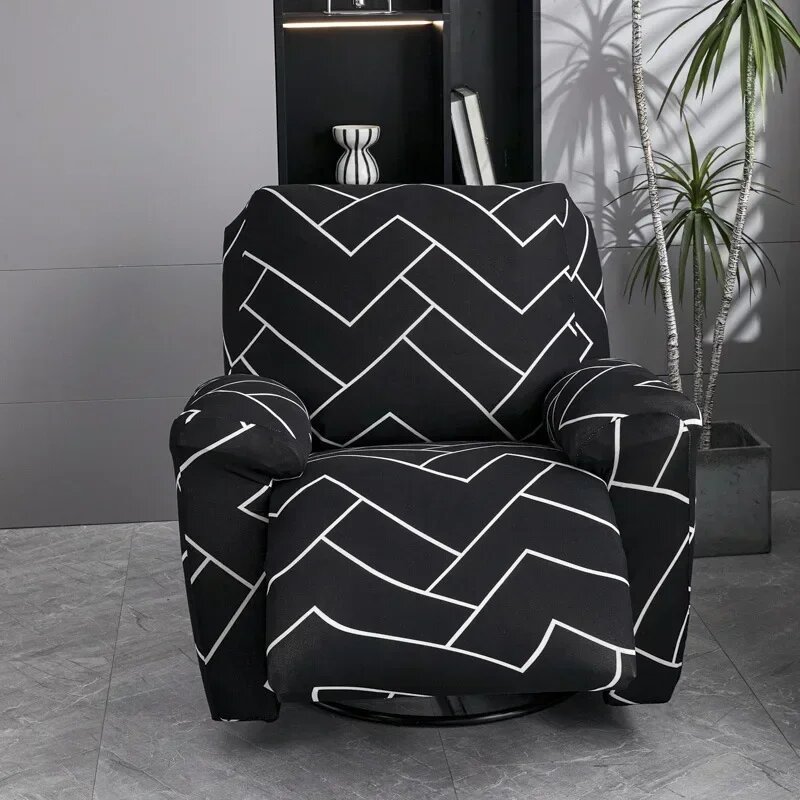 Чехлы для кресел Geometric 4 шт 100% полиэстер Черный Color 4