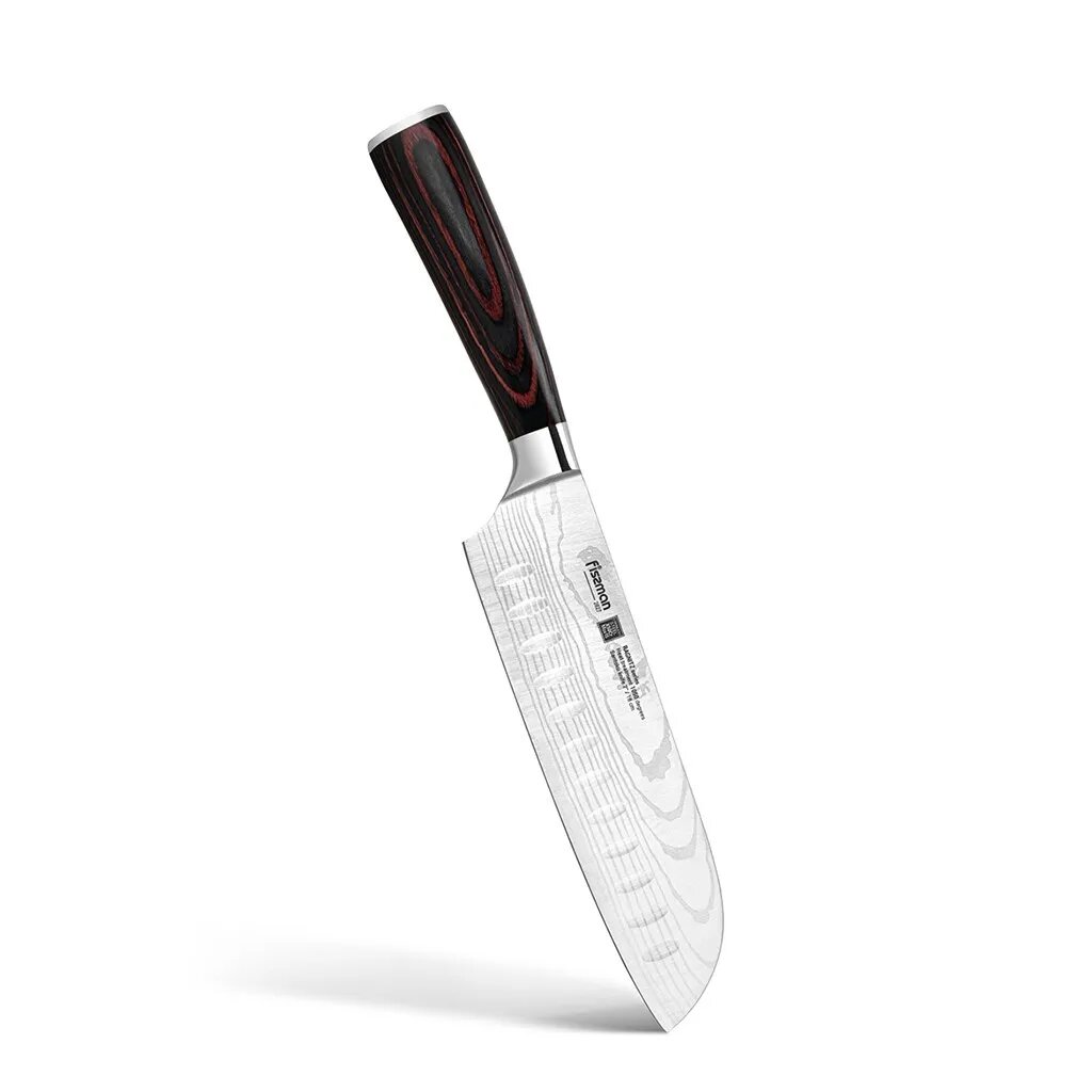 Нож Santoku FISSMAN RAGNITZ 2827 18 см, сталь X50Cr15MoV, рукоять Pakka Wood