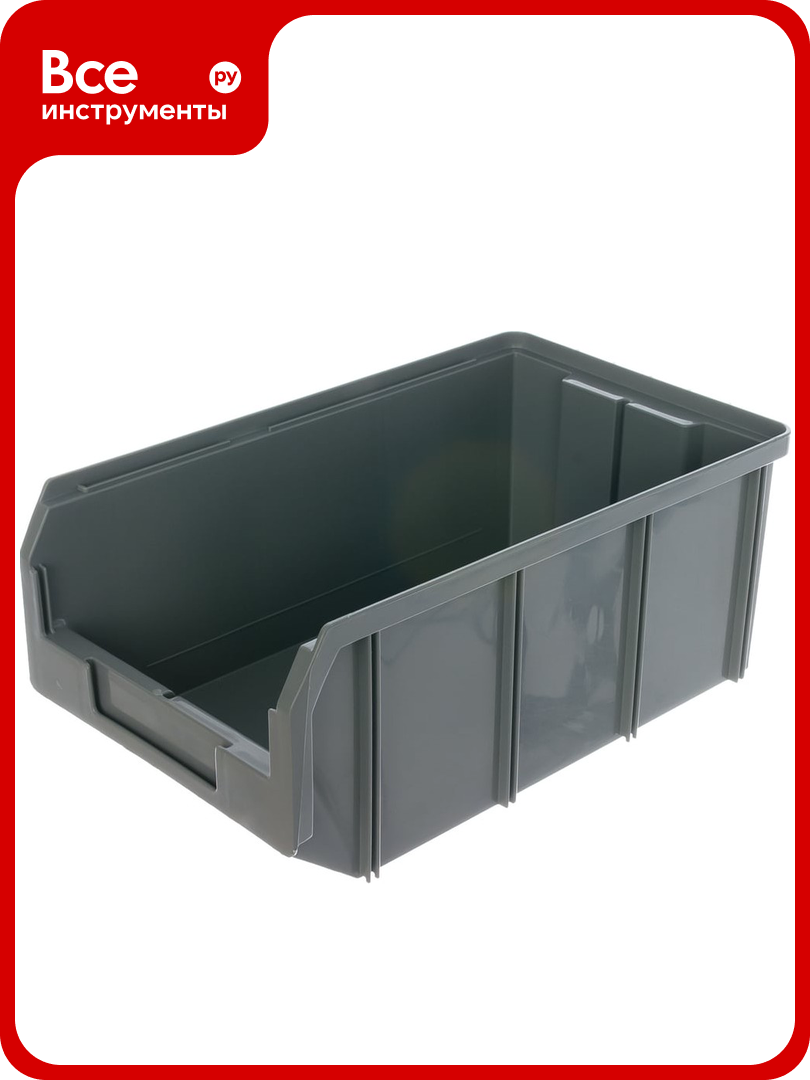 Пластиковый ящик Стелла-техник 342х207x143мм 94 литра V-3-серый