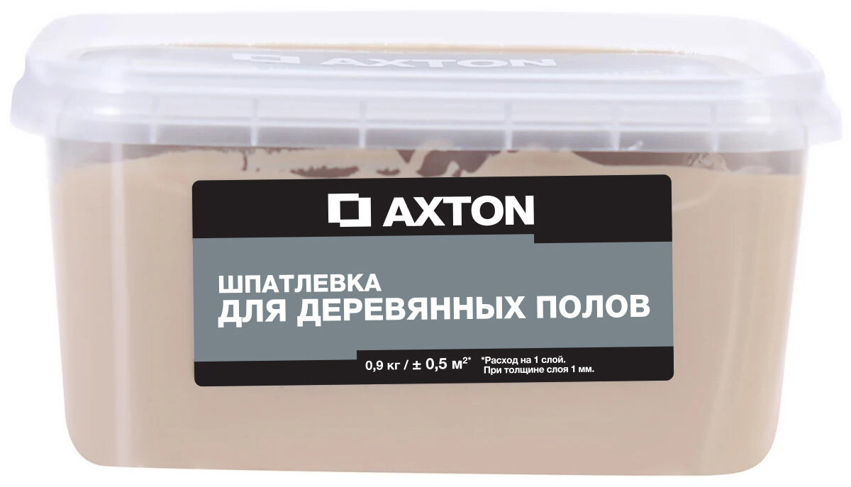 Шпатлёвка Axton для деревянных полов 0.9 кг белоеМасло