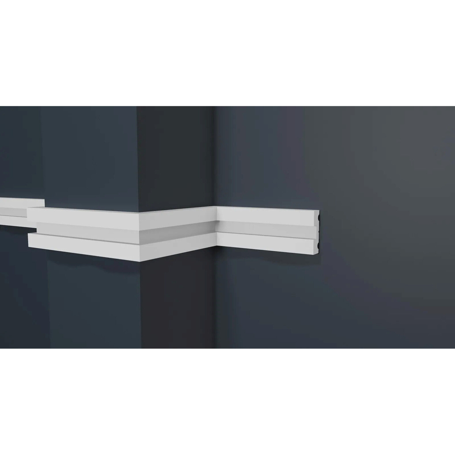 Молдинг Decor-Dizayn (Декор-Дизайн) 2000х32.8х10 мм Коллекция Modern (Модерн) Белый Полистирол DD637