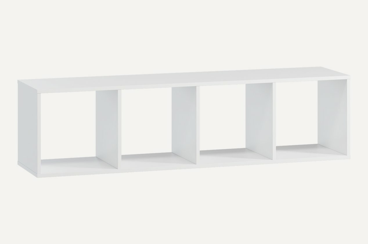 Стеллаж Divan.ru Кейн-1 White, белый, ЛДСП, скандинавский стиль