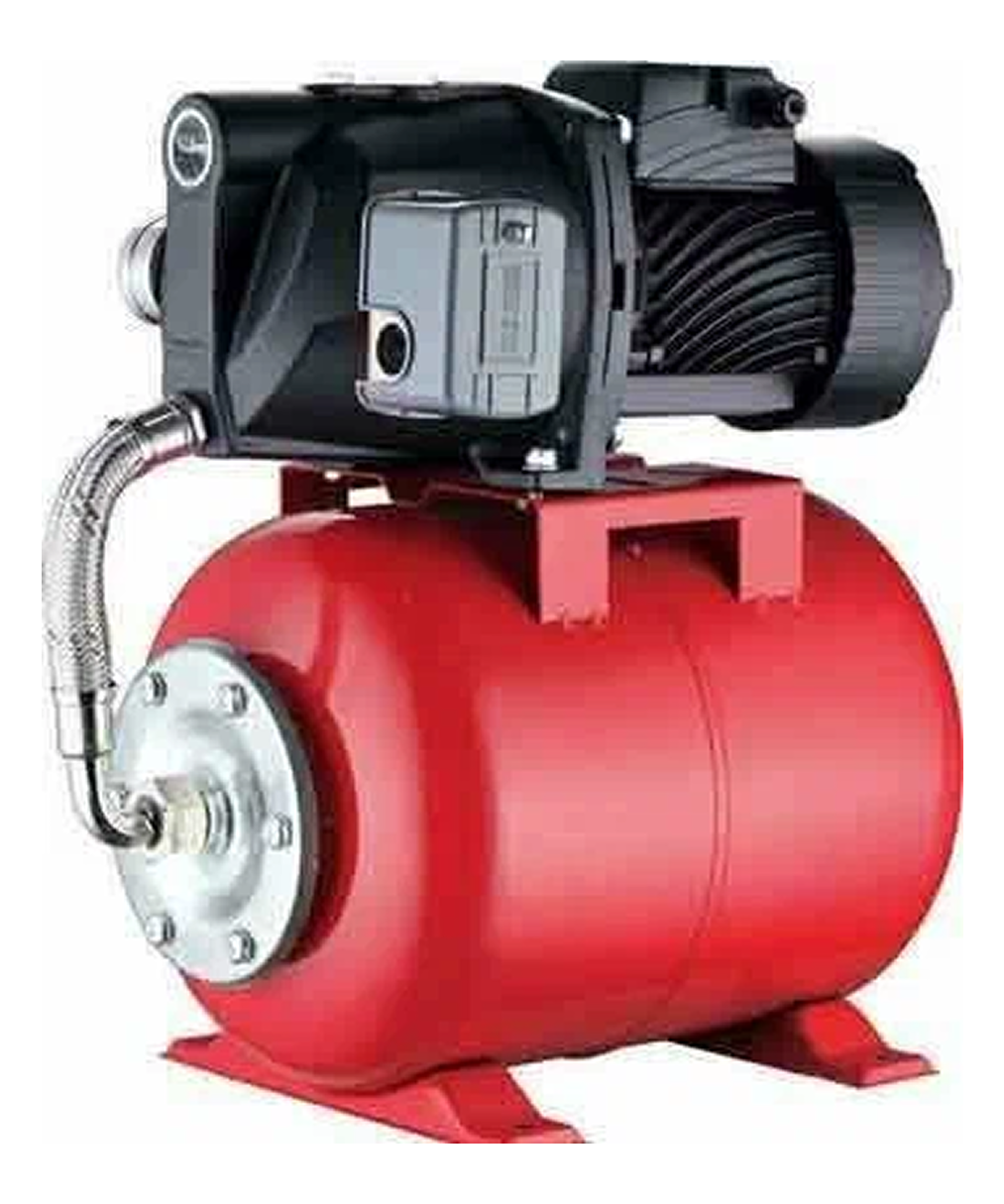 Насосная станция PUMPMAN  ATJET100   чугунный корпус  красная  750Вт  24л