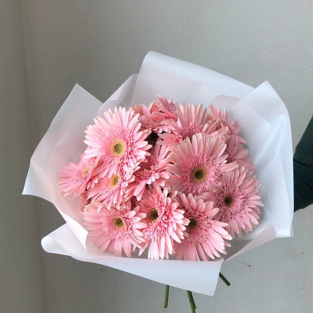 Букет из розовых гербер стильный нежный букет для самых любимых