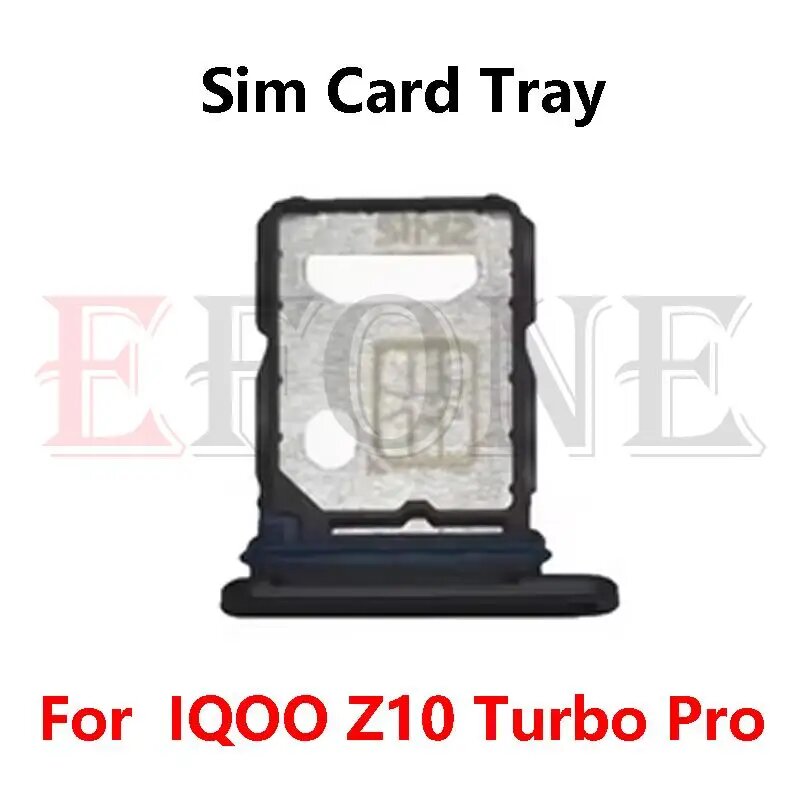 Для Vivo IQOO Z10X Z10 Turbo Pro лоток для SIM-карты держатель адаптера гнездо запасные части, Z10 Turbo Pro Black