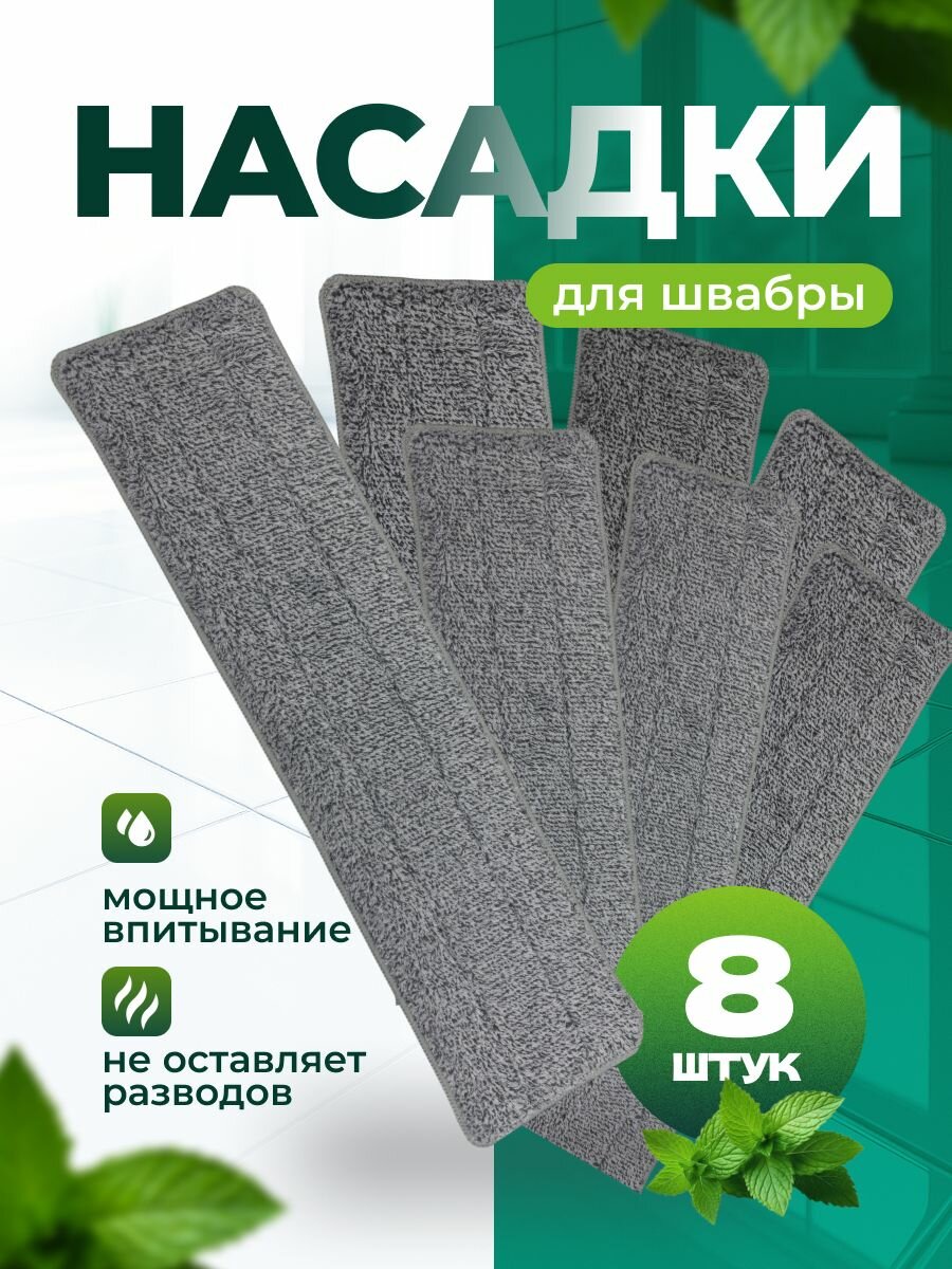 Насадка на швабру Мой дом, с отжимом, впитывающая, для пола, ванной, стекол