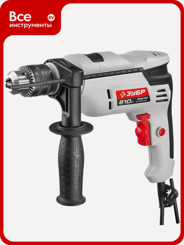 Изображение товара Ударная дрель Зубр мастер ДУ-810 ЭРМ2, металл, для сверления отверстий в дереве