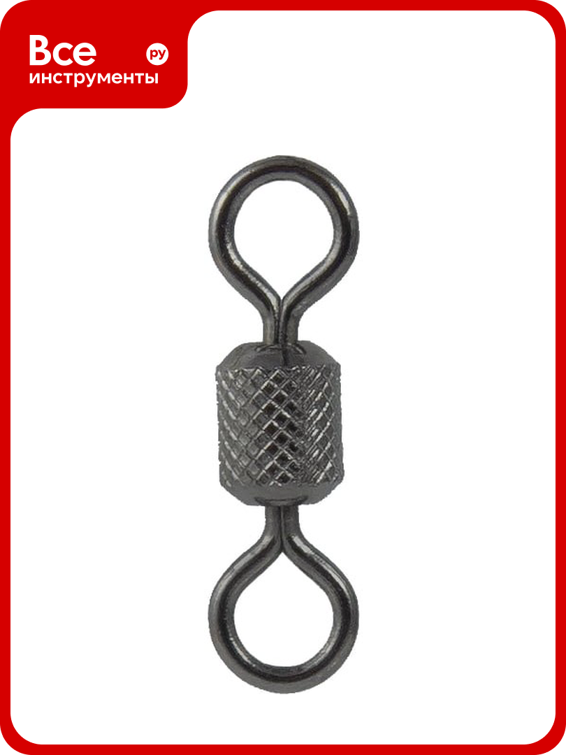 Цилиндрический вертлюжок с накаткой FISHCRYSTAL №7, 22 кг, 10 шт 1002-07F