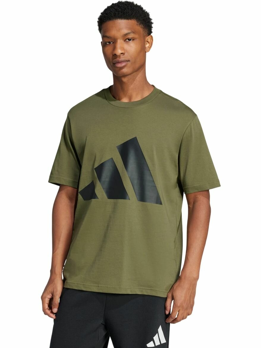 Футболка adidas Big Logo Tee, размер XL, зеленый,
