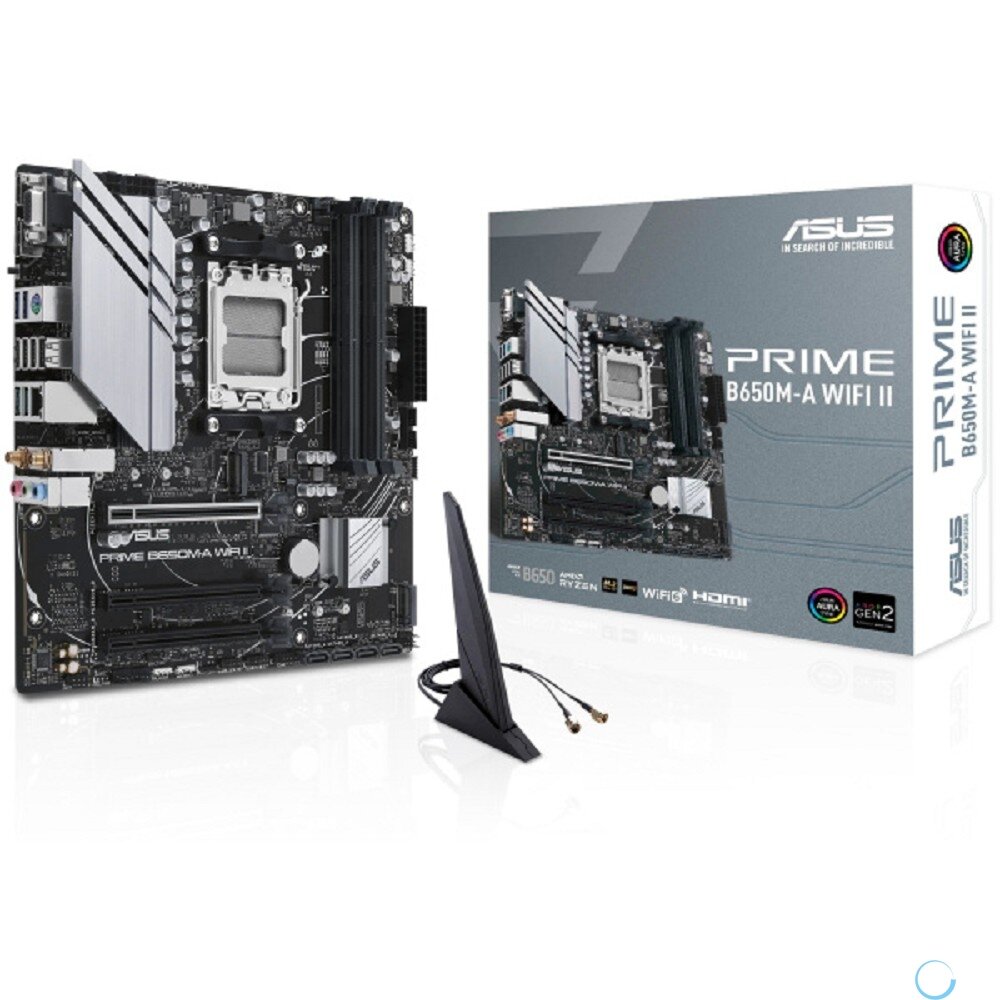 ASUS PRIME B650M-A WIFI II RTL (Socket AM5, mATX, 4xDDR5(128GB), VGA/DP/HDMI, 3xPCIe 4.0x16, 2,5xLAN, 4xSATA 6Gb/s,