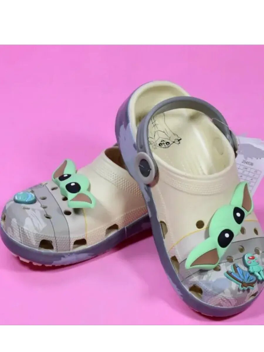 Сабо Crocs Star Wars, размер 36-37, серый/бежевый — фото 1