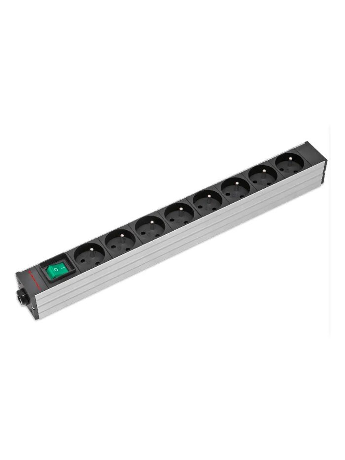 Блок розеток SYSMATRIX PD 0802.000 8 розеток Алюминий Черный