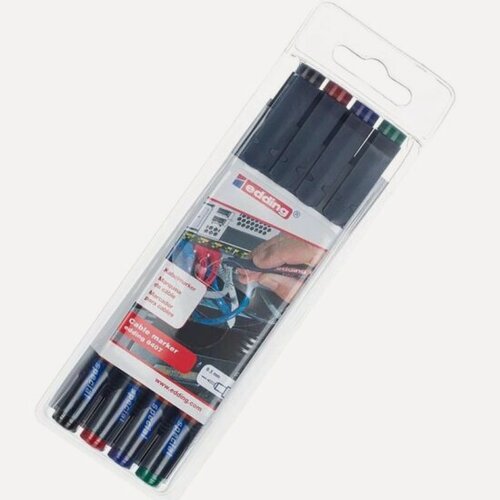 Изображение товара Маркер для кабеля Edding E-8407/S 0,3мм 4 цв.