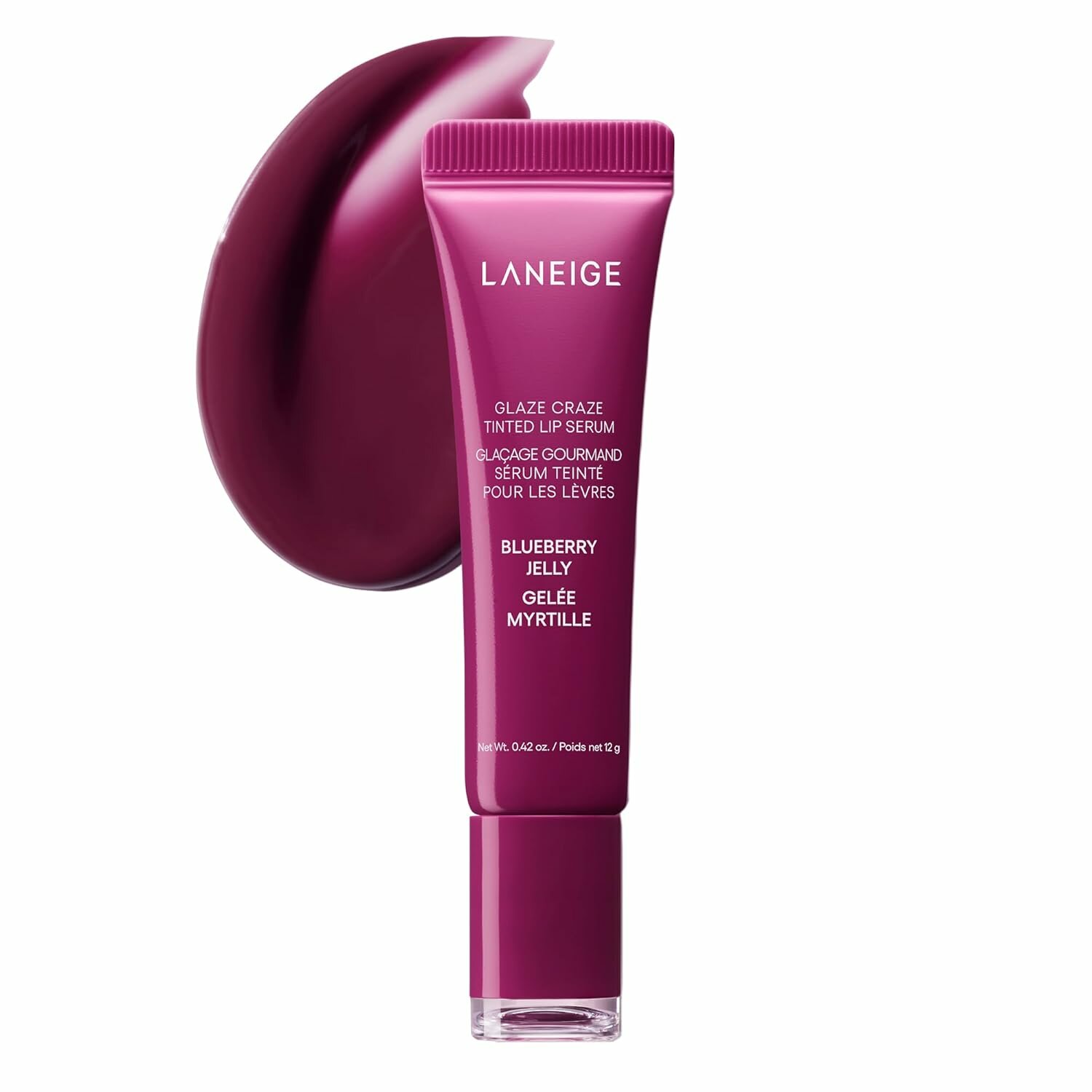 Бальзам для губ LANEIGE "Glaze Craze Tinted Polypeptide Lip Serum" Blueberry Jelly – Vibrant Purple