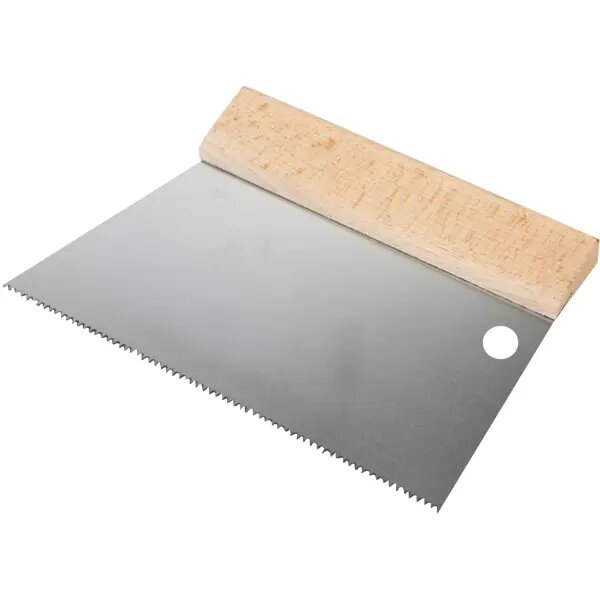 Шпатель зубчатый для клея Dominus 180 мм S3 нержавеющая сталь