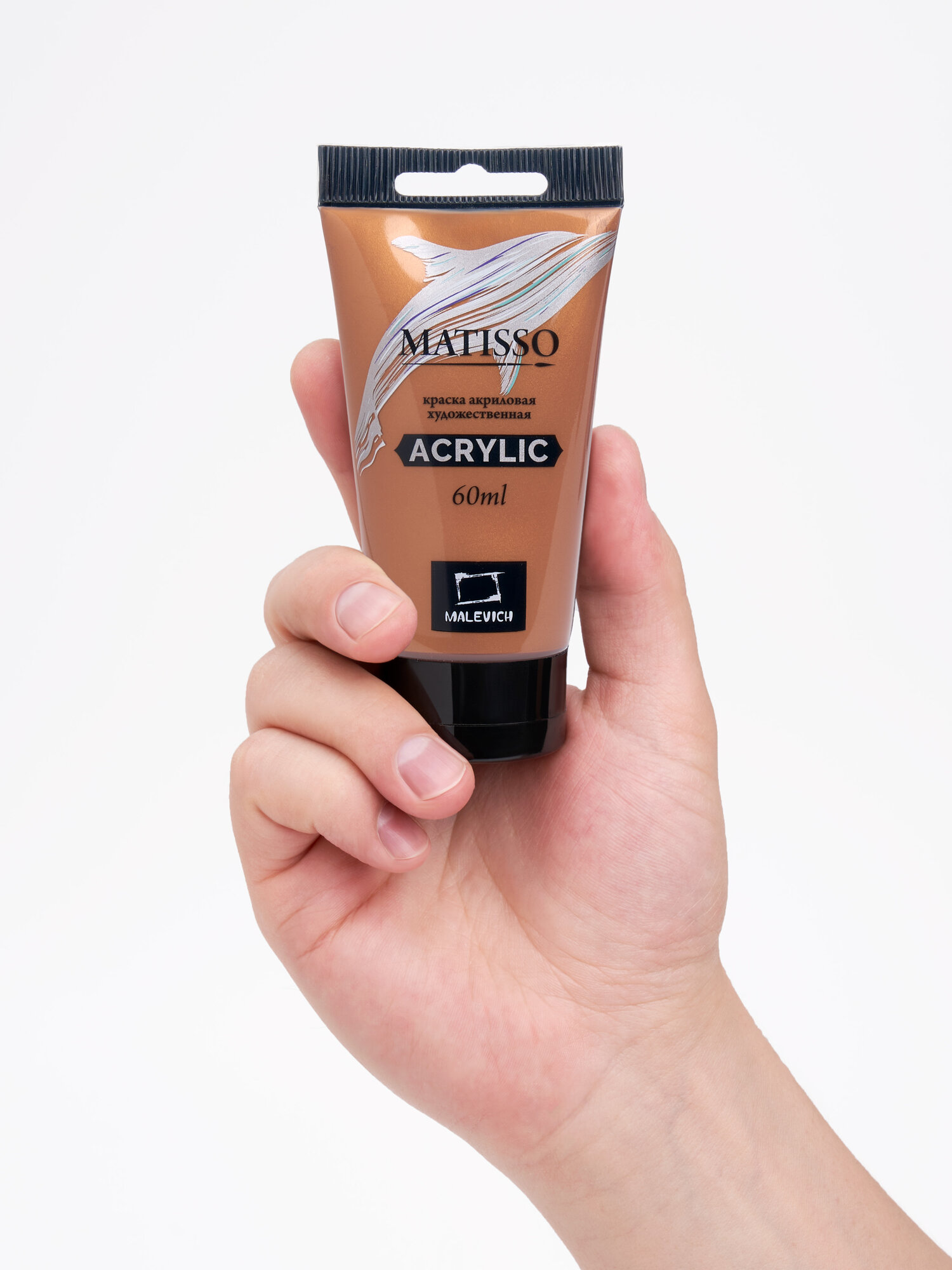 Акриловая краска Малевичъ Matisso, бронза, глянцевый акрил 60 мл — фото 1