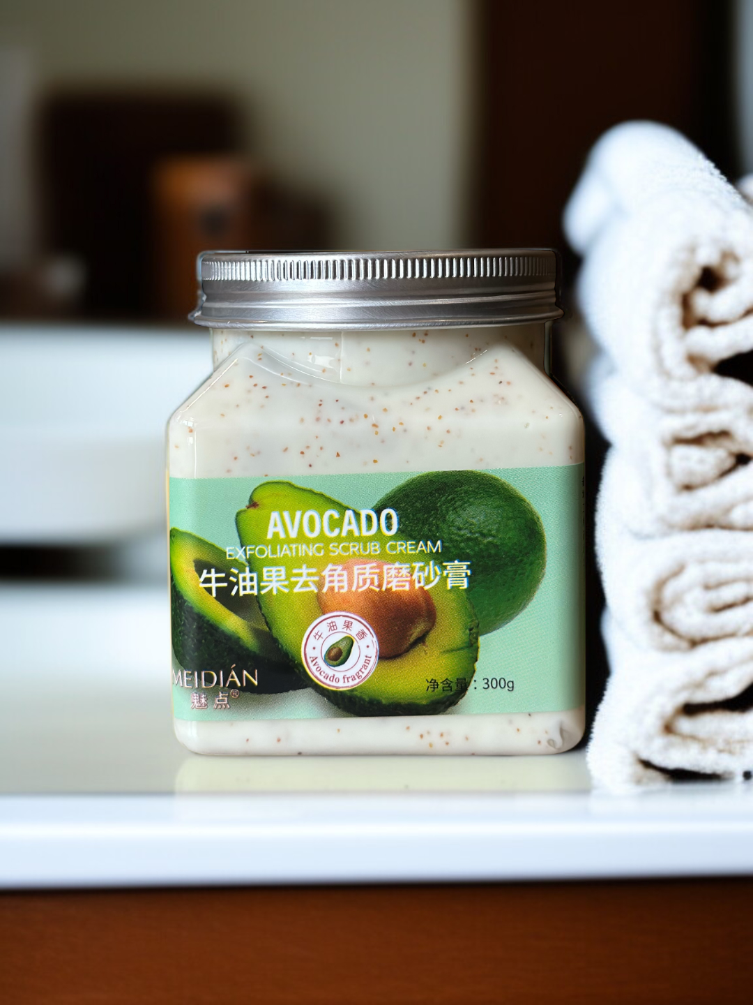 Скраб для тела и лица очищающий пилинг Avacado Body Scrub, 300 мл
