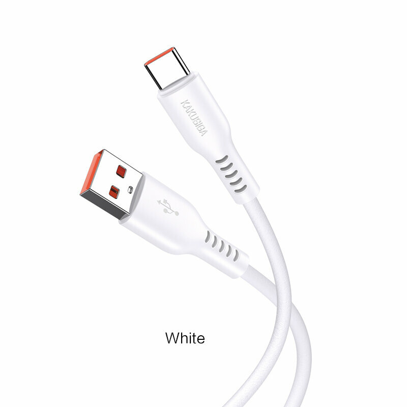 Кабель USB KAKUSIGA KSC-973 Type-C для быстрой зарядки и данных, белый