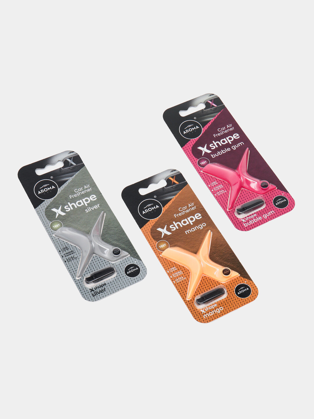 Освежитель воздуха Aroma X-Shape для авто, гелевый, вкус манго — фото 1