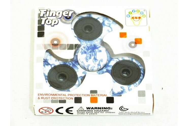 Спиннер Weizhikang, трехлепестковый, пластик/металл, синий, антистресс, для всех возрастов — фото 1