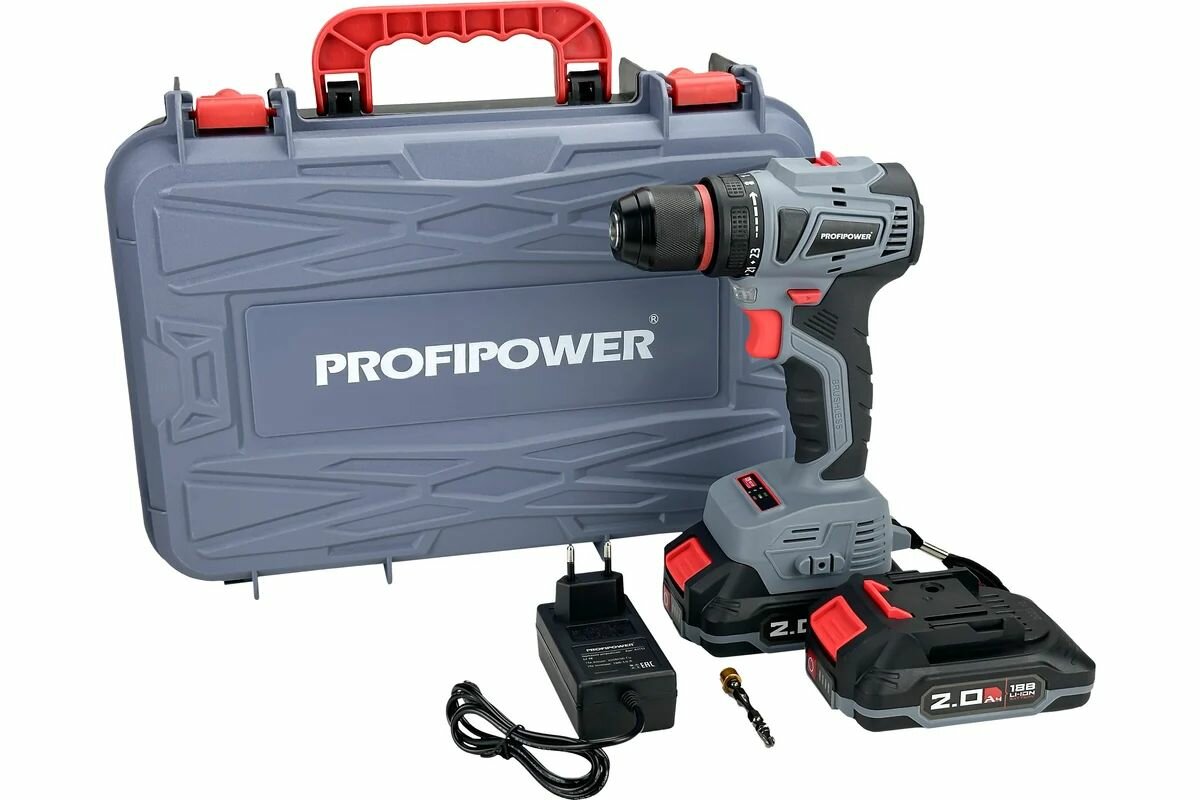 Шуруповёрт T0056 бесщеточный аккумуляторный Li-ion 18 В MKBL 2х2 Ач Зарядное устройство в кейсе.