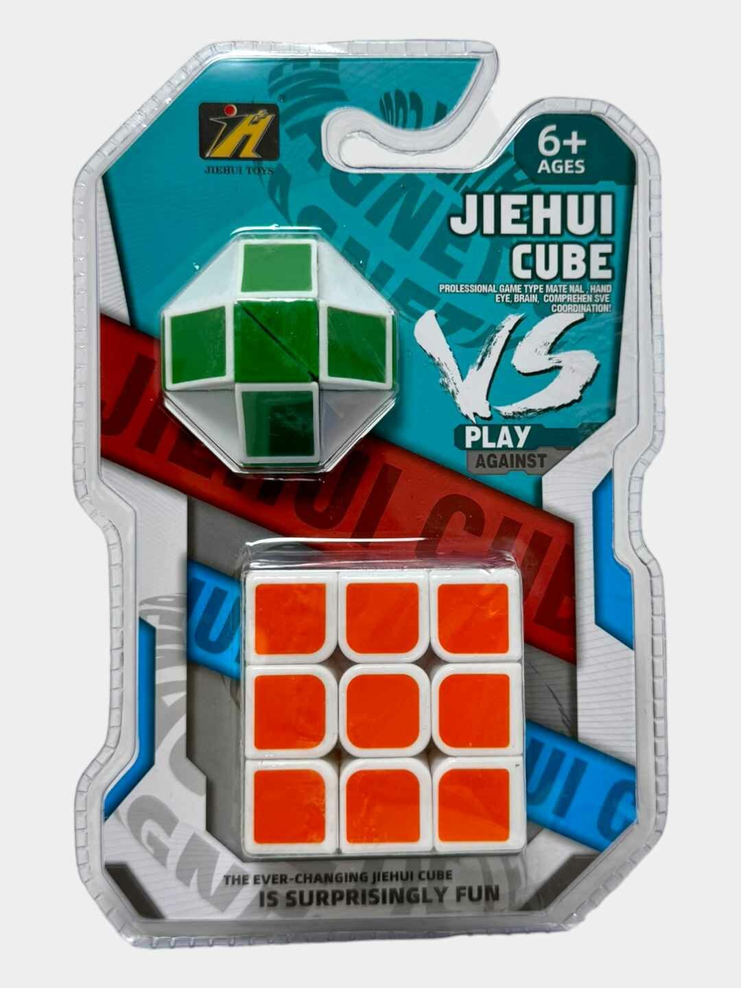 Развивающий кубик Рубика 3x3 с брелоком для детей 6+ Арт. 412A. Код. 25116