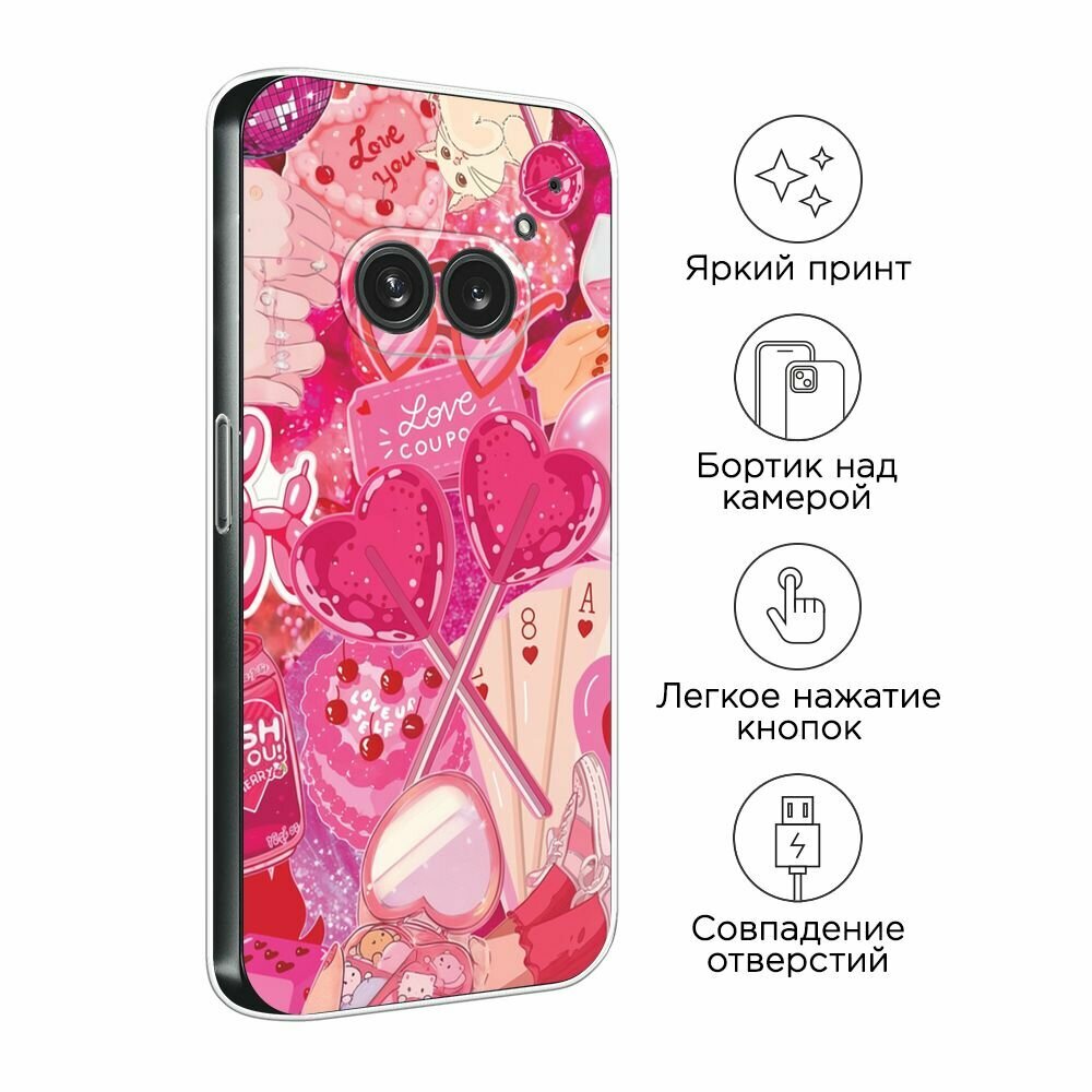 Чехол на Nothing Phone 2a/2a Plus / Нотинг Фон 2а/2a Плюс с принтом "Love coupon - 14 февраля" — фото 1